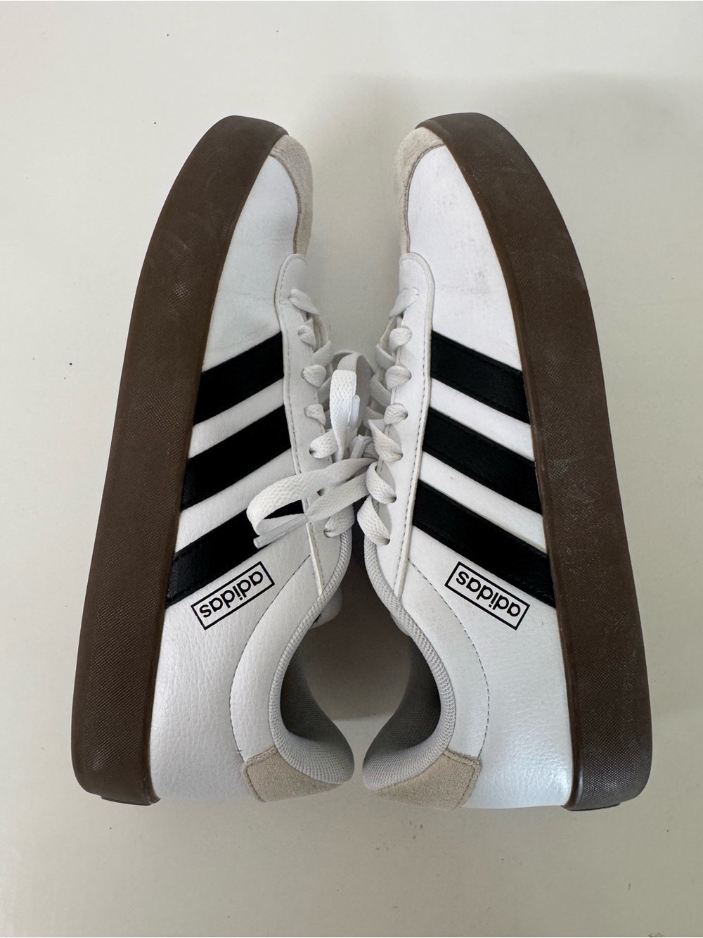 Adidas VL Court 3.0 White Black Gum Court 3 Shoes Mens Size 8.5